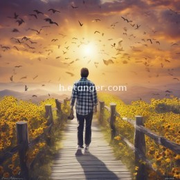 爱一个人是想牵他的手走在阳光闪耀的路上。